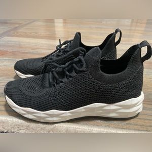 ASH Perforated Black with White Sole Sneakers